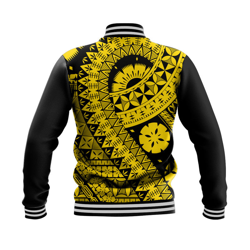Polynesian Masi Kesa Gold Style Baseball Jacket LT9 - Polynesian Pride