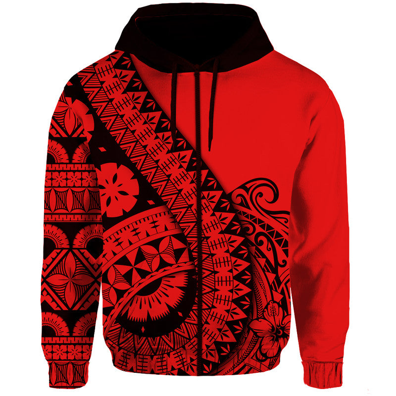 Polynesian Masi Kesa No2 Red Style Hoodie LT9 - Polynesian Pride