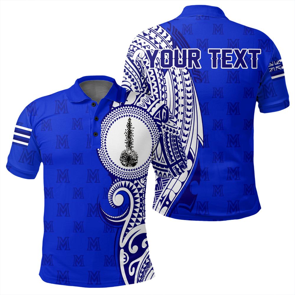 Custom Hawaii Polo Shirt Maui High Tribal Kakau Polo Shirt Unisex Blue - Polynesian Pride