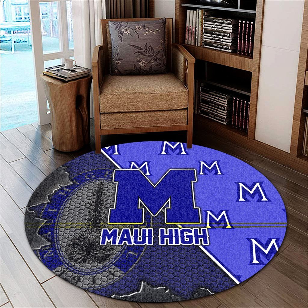 Hawaii - Maui High Round Carpet - AH Round Carpet Blue - Polynesian Pride