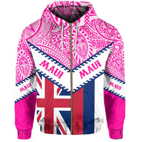 Hawaii Flag Maui Hoodie Zip Mit Style - Polynesian Pride
