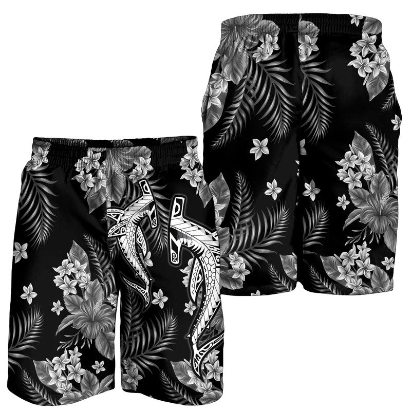 Hawaii Summer Colorful Shark Men Shorts Gray LT6 Gray - Polynesian Pride