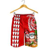 Hawaii Mele Kalikimaka Santa Claus Beach Men Shorts LT6 - Polynesian Pride