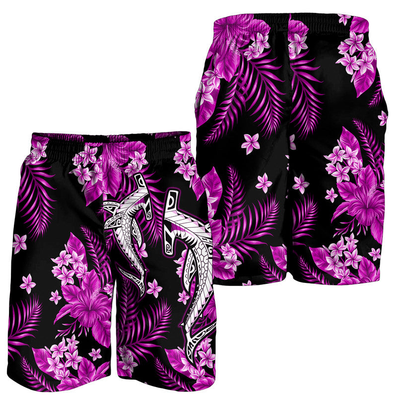 Hawaii Summer Colorful Shark Men Shorts Purple LT6 Purple - Polynesian Pride