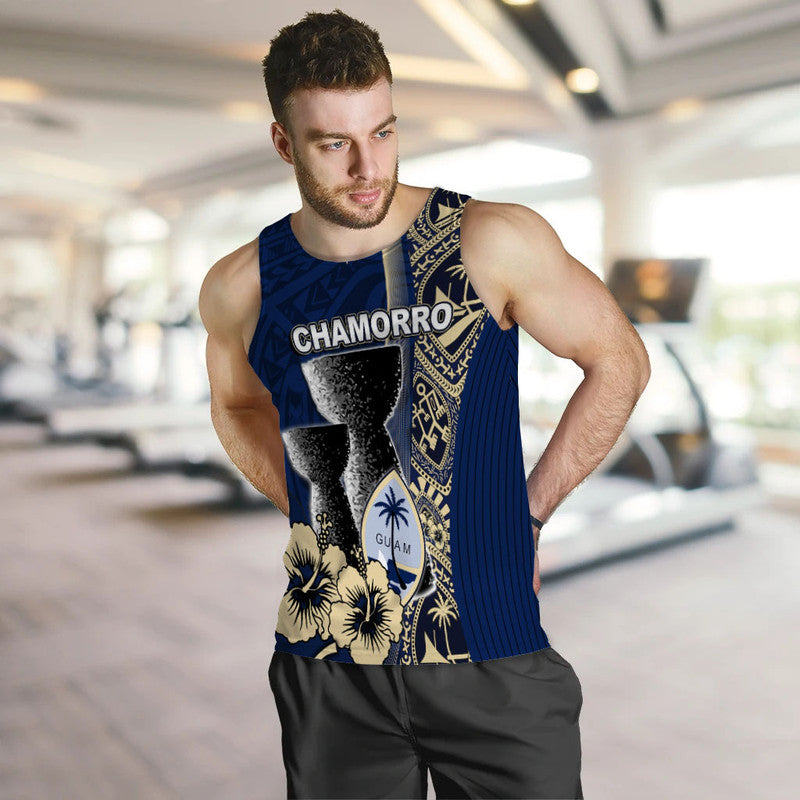 Guam Chamorro Men Tank Top Blue Style LT6 - Polynesian Pride