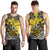 Niue Uga Men Tank Top Tribal Patterns Yellow Style LT6 - Polynesian Pride