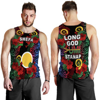 Vanuatu Shefa And Hibiscus Men Tank Top LT6 - Polynesian Pride