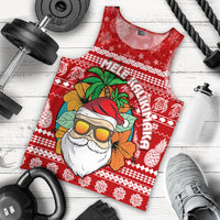 Hawaii Christmas Men Tank Top Mele Kalikimaka - Tropical Santa LT7 Red - Polynesian Pride