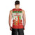 Hawaii Christmas Men Tank Top Santa Claus Surfing Simple Style - Beige Red LT8 - Polynesian Pride