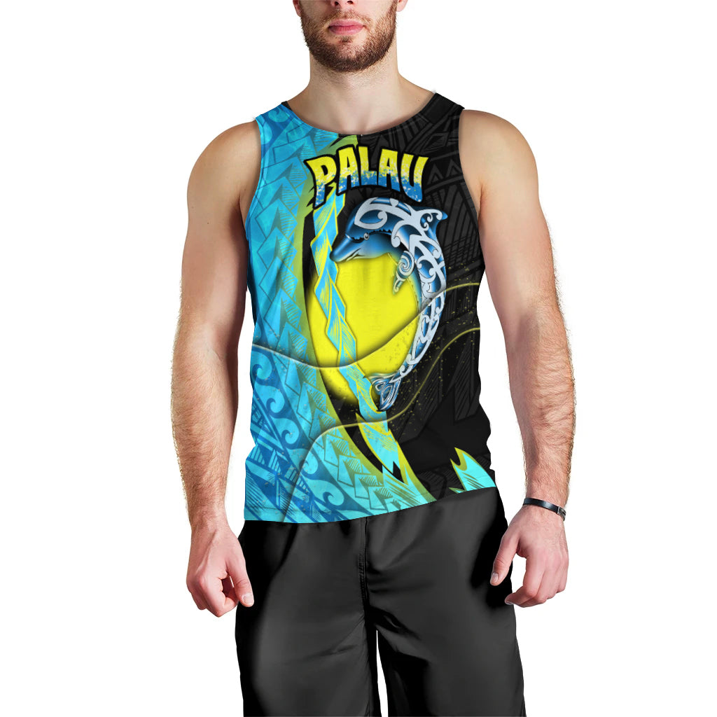 Palau Independence Day Men Tank Top Special Style LT16 Blue - Polynesian Pride