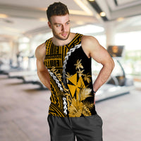 Wallis and Futuna Men Tank Top Polynesian Style Gold Color LT6 - Polynesian Pride