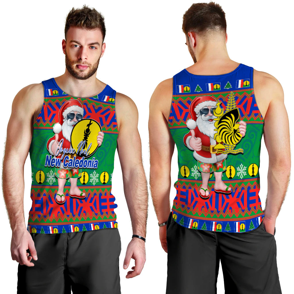 New Caledonia Christmas Men's Tank Top Cool Santa Claus LT6 - Polynesian Pride