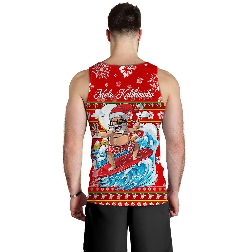 Hawaii Christmas Santas Surf Mele Kalikimaka Men Tank Top - LT2 - Polynesian Pride