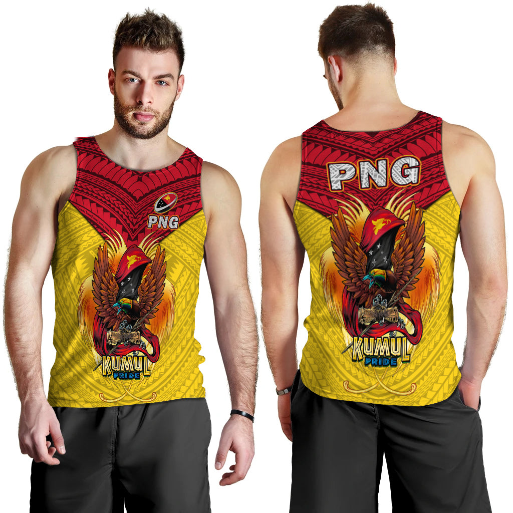 Papua New Guinea Rugby Kumul Pride Men Tank Top - LT2 - Polynesian Pride