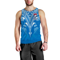 (Custom Personalised) Samoa Rugby Toa Samoa Blue Style Men Tank Top - LT2 - Polynesian Pride