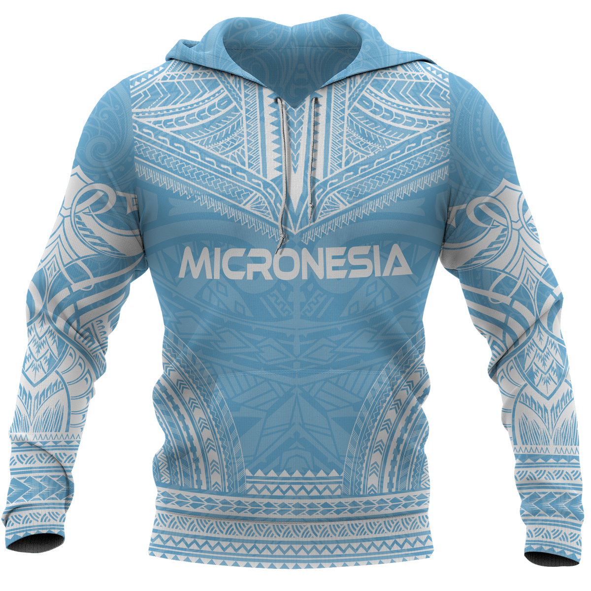 Federated States of Micronesia Polyneisan Chief Hoodie Unisex Blue - Polynesian Pride
