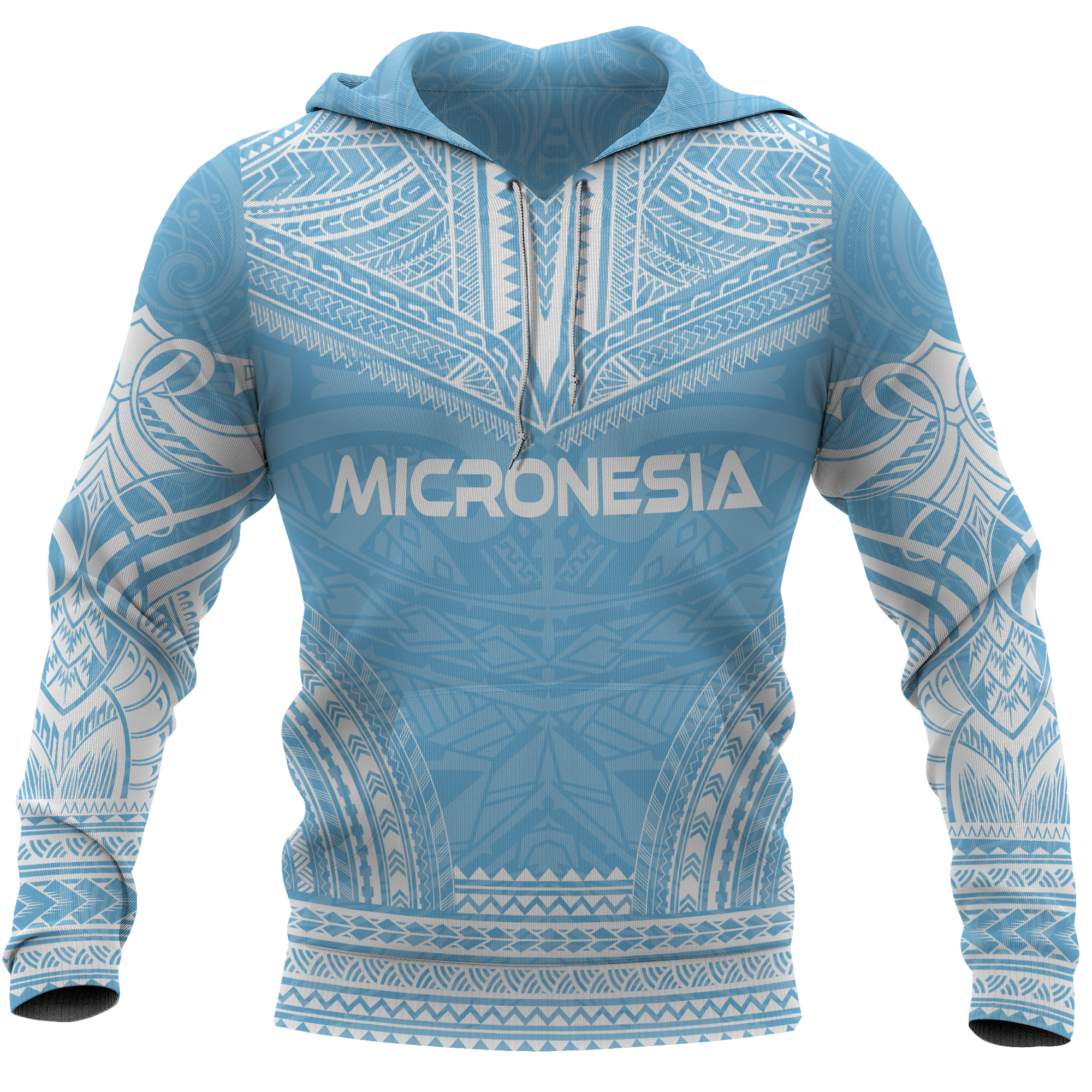 Federated States of Micronesia Polyneisan Chief Hoodie Unisex Blue - Polynesian Pride