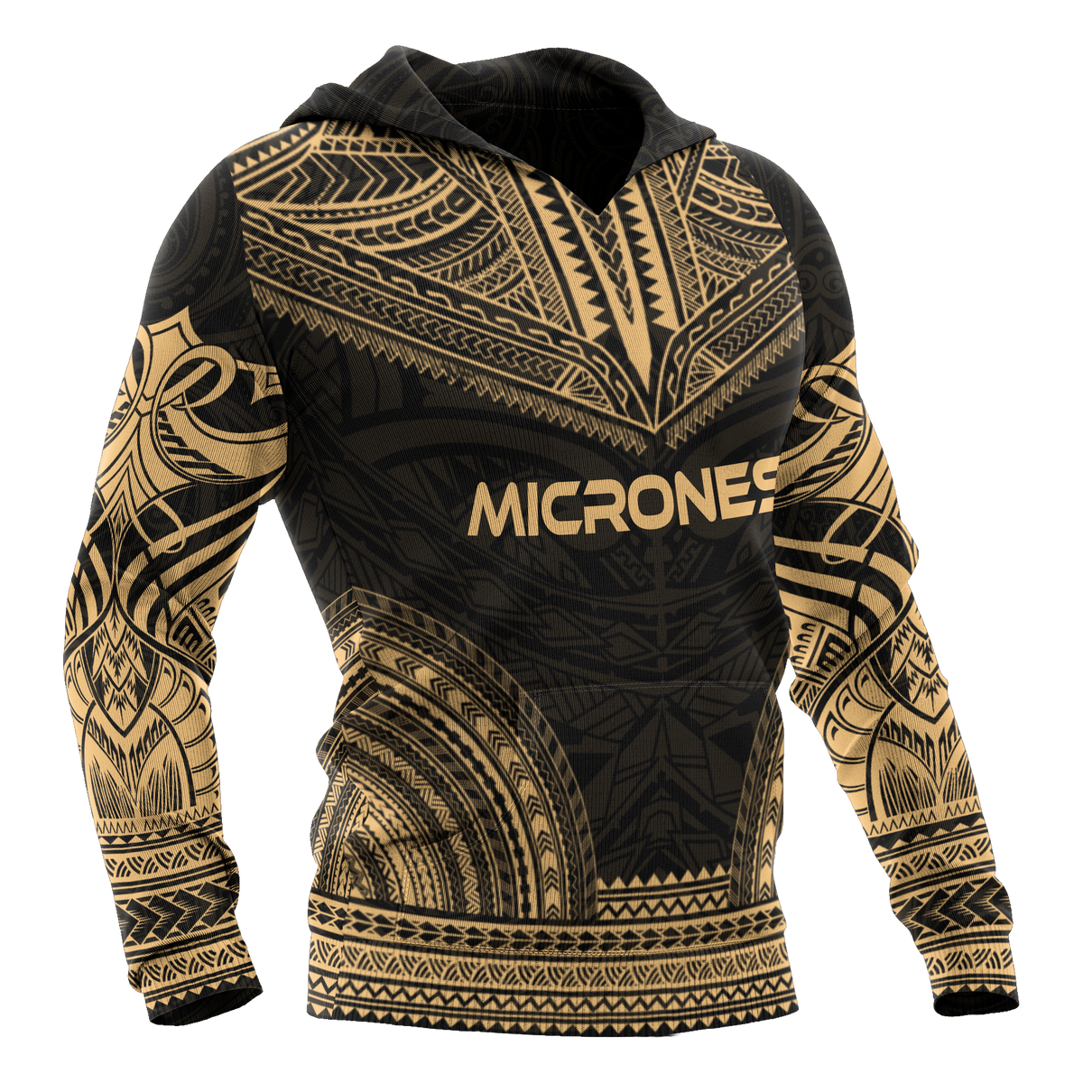 Micronesia Polynesian Chief Hoodie Gold Version - Polynesian Pride