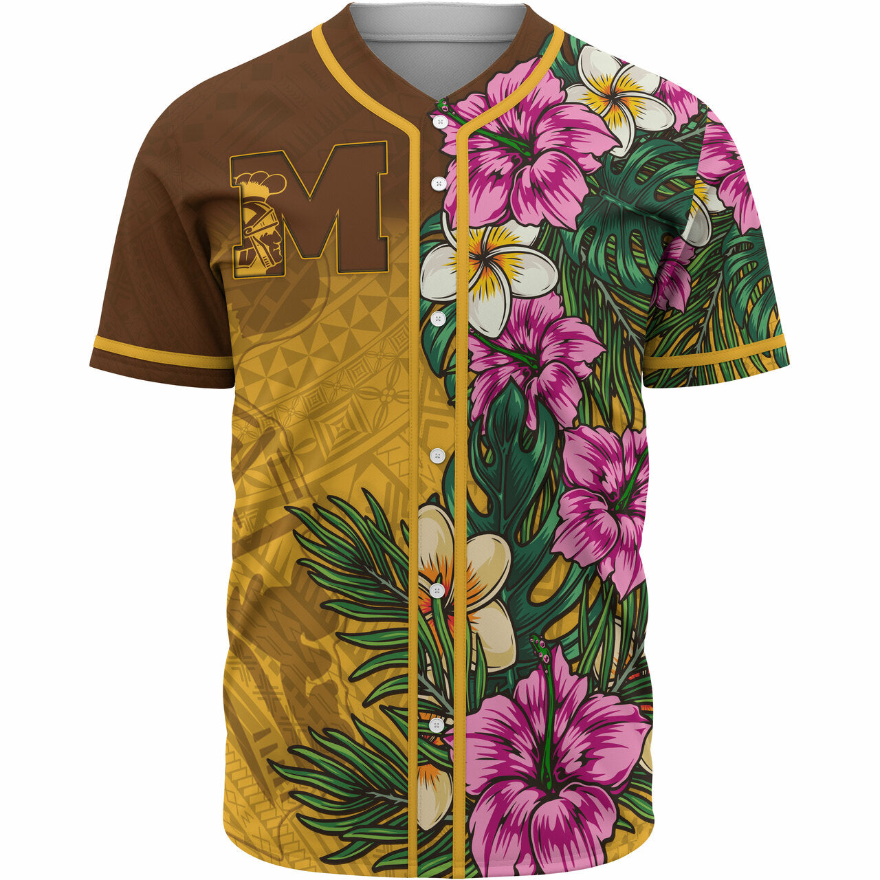 Hawaii Custom Personalised Baseball Shirt - Mililani Trojan High School Hawaiian Tropical Flowers Baseball Shirt LT10 Unisex Red - Polynesian Pride