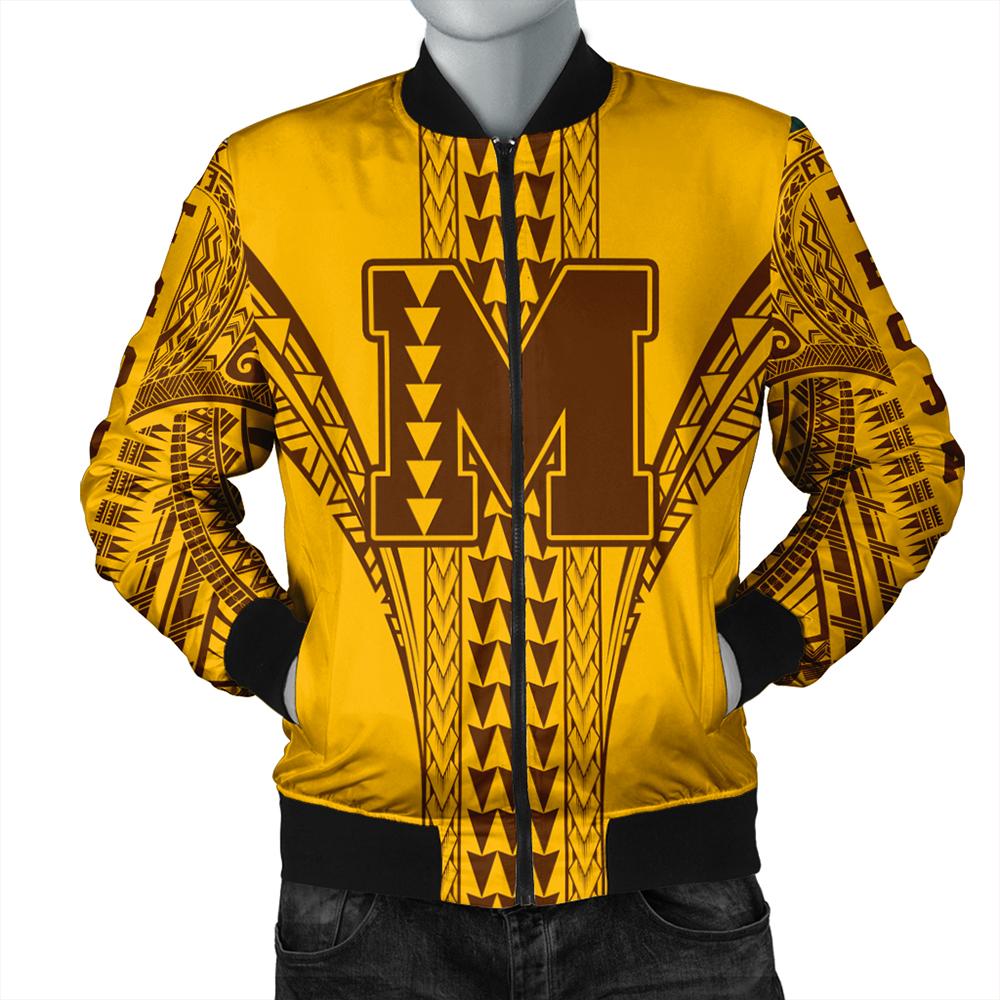 Hawaii Bomber Jacket - Mililani High Bomber Jacket AH Gold Unisex - Polynesian Pride