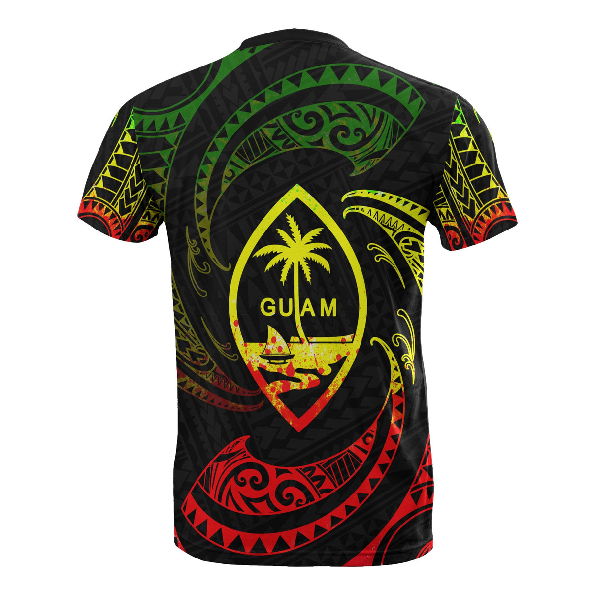 Guam Polynesian T Shirt Reggae Tribal Wave - Polynesian Pride
