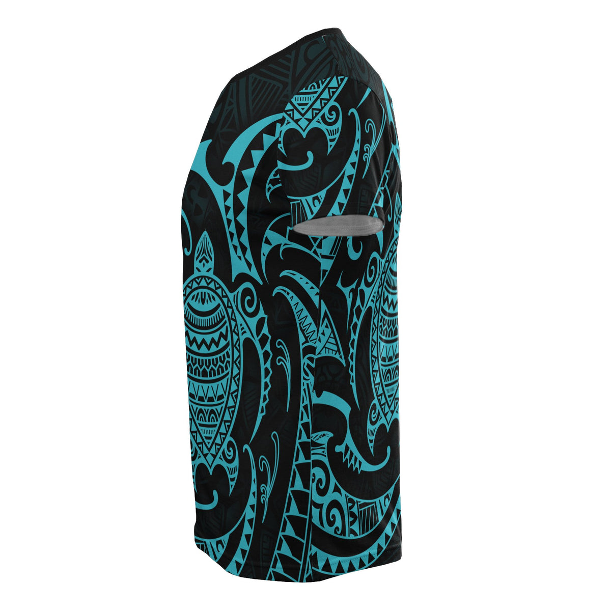 Polynesian All Over T Shirt Blue Turtle - Polynesian Pride