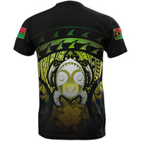 Vanuatu T Shirt Vanuatuan FLag Turtle Hibiscus (Reggae) - Polynesian Pride