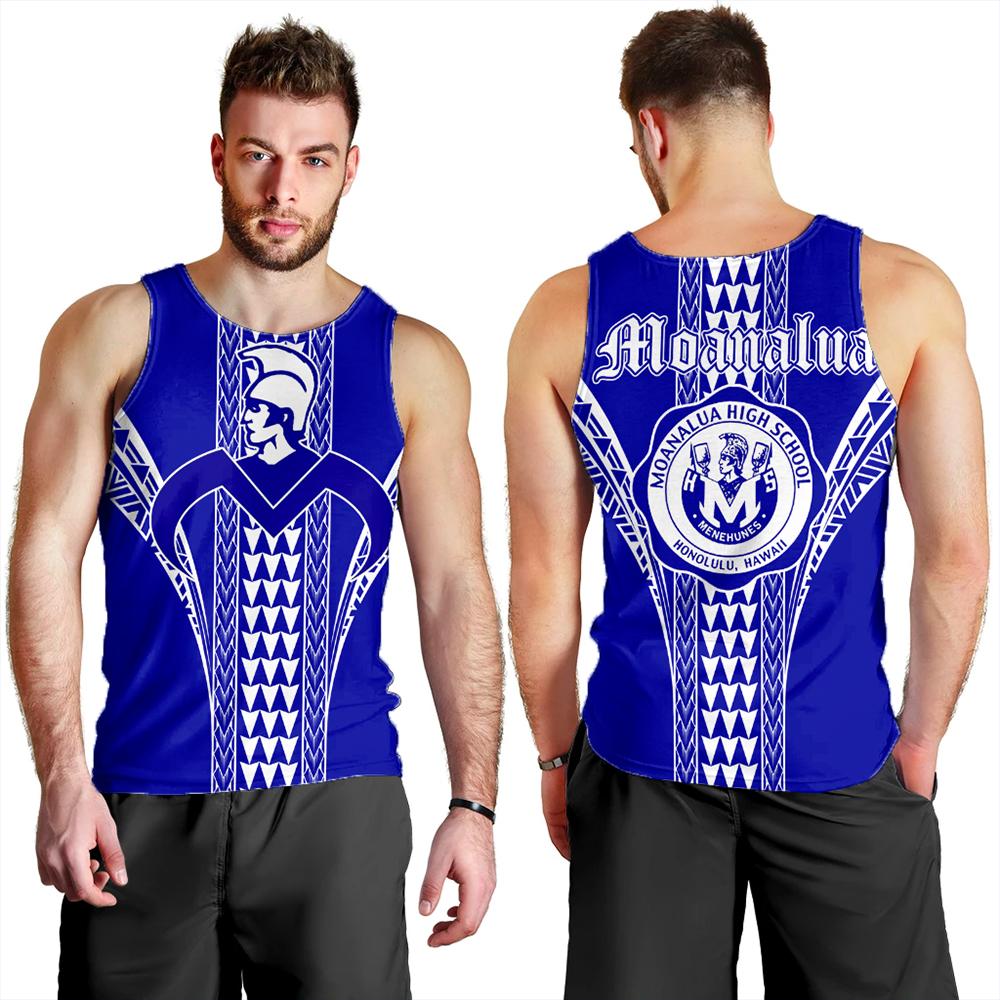 Hawaii Men's Tank Top - Moanalua High Tank Top AH Blue - Polynesian Pride