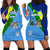 (Custom Personalised) Vanuatu Malampa And Fiji Day Hoodie Dress October 10 LT8 Blue - Polynesian Pride