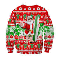 Hawaii Mele Kalikimaka Christmas Sweatshirt Cool Santa Claus LT6 - Polynesian Pride