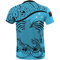 Papua New Guinea T Shirt Papua New Guinea Flag Coat Of Arms Bleu Clair A02 - Polynesian Pride