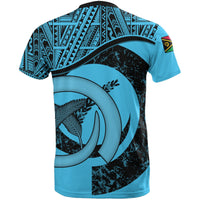 Vanuatu T Shirt Vanuatuan Flag Bleu Clair A02 - Polynesian Pride