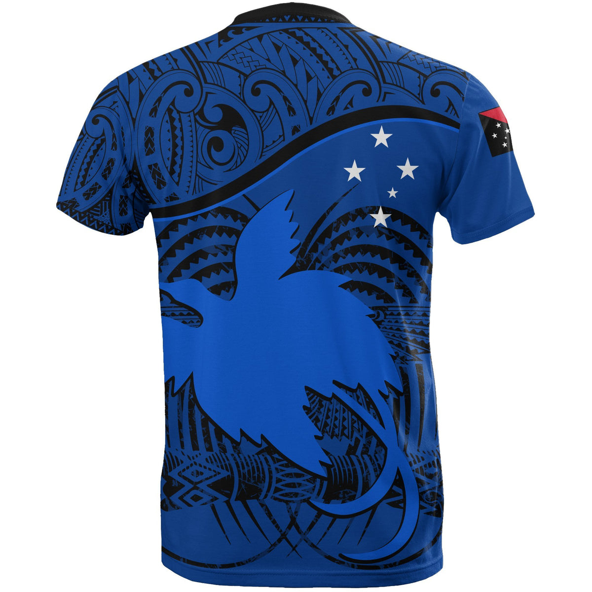 Papua New Guinea T Shirt Papua New Guinea Flag Coat Of Arms Dark Blue A02 - Polynesian Pride