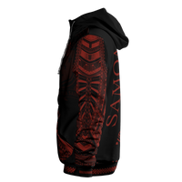 Samoa Hoodie Polynesian Portion Red Version - Polynesian Pride