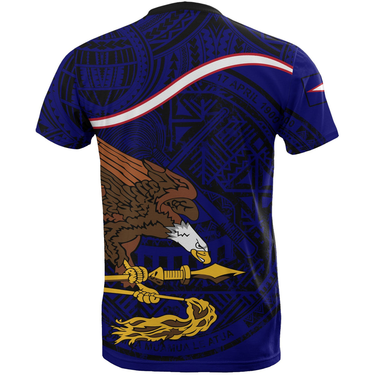 American Samoa T Shirt American Samoan Flag Seal Dark BLue A02 - Polynesian Pride