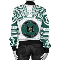 Hawaii Bomber Jacket - Kanaka Molokai High School Women's Bomber Jacket Demodern Style AH - Polynesian Pride