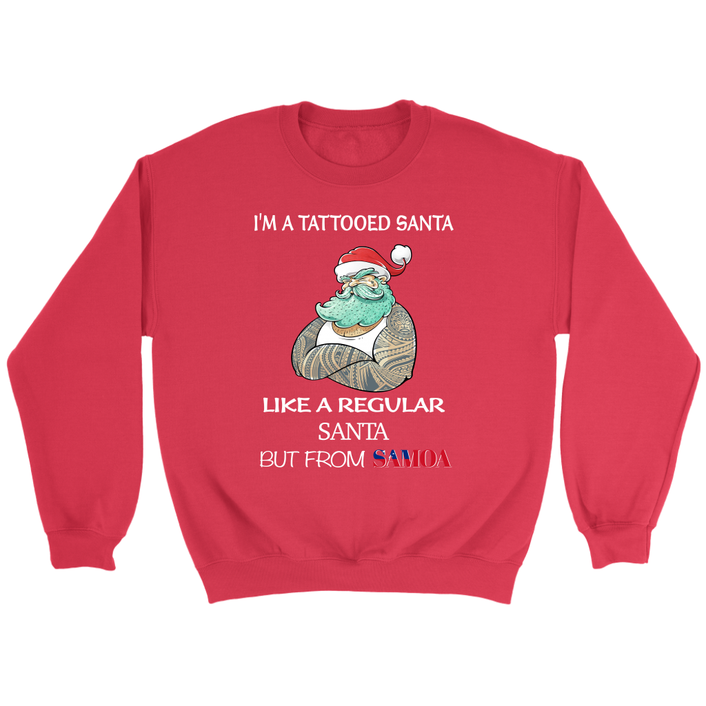 Samoa T Shirt Im A Tattooed Santa - Polynesian Pride