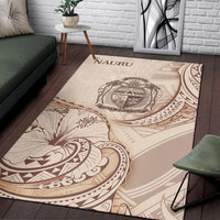 Nauru Area Rug - Hibiscus Flowers Vintage Style - Polynesian Pride