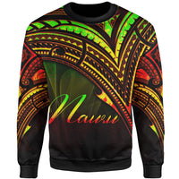 Nauru Sweatshirt - Cross Style Reggae Color Unisex Black - Polynesian Pride