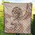 Nauru Premium Quilt - Hibiscus Flowers Vintage Style - Polynesian Pride