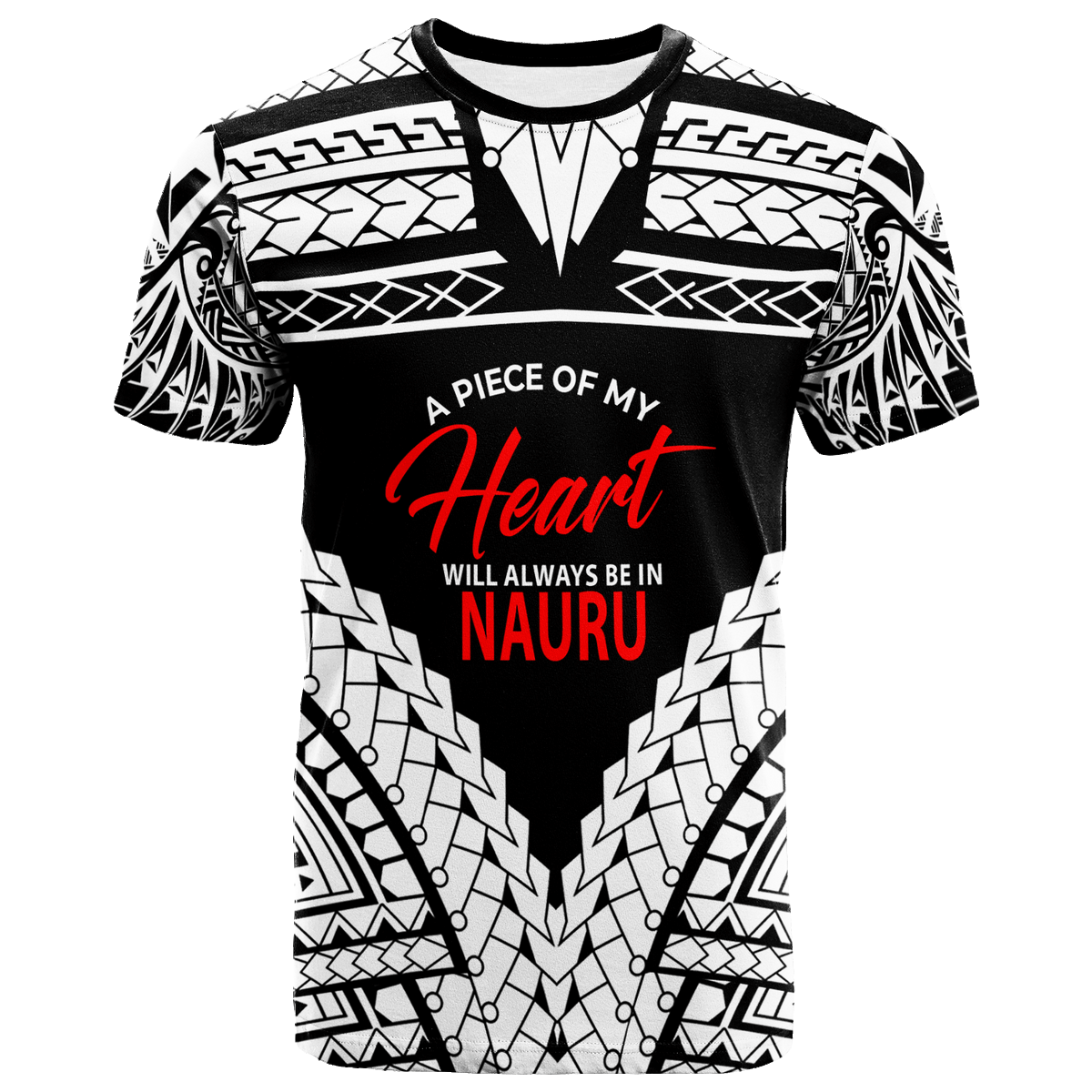 Nauru T Shirt A Piece Of My Heart Unisex White - Polynesian Pride