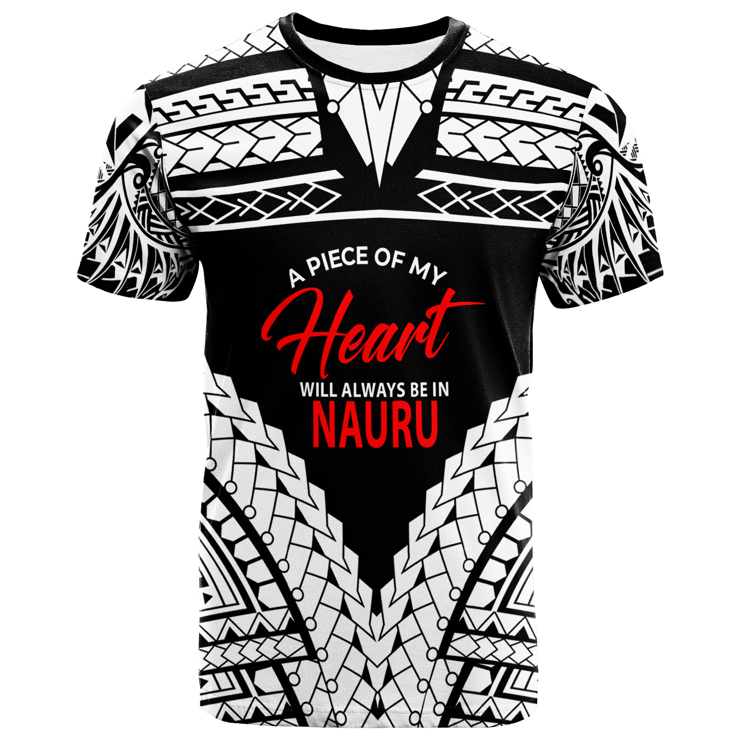 Nauru T Shirt A Piece Of My Heart Unisex White - Polynesian Pride