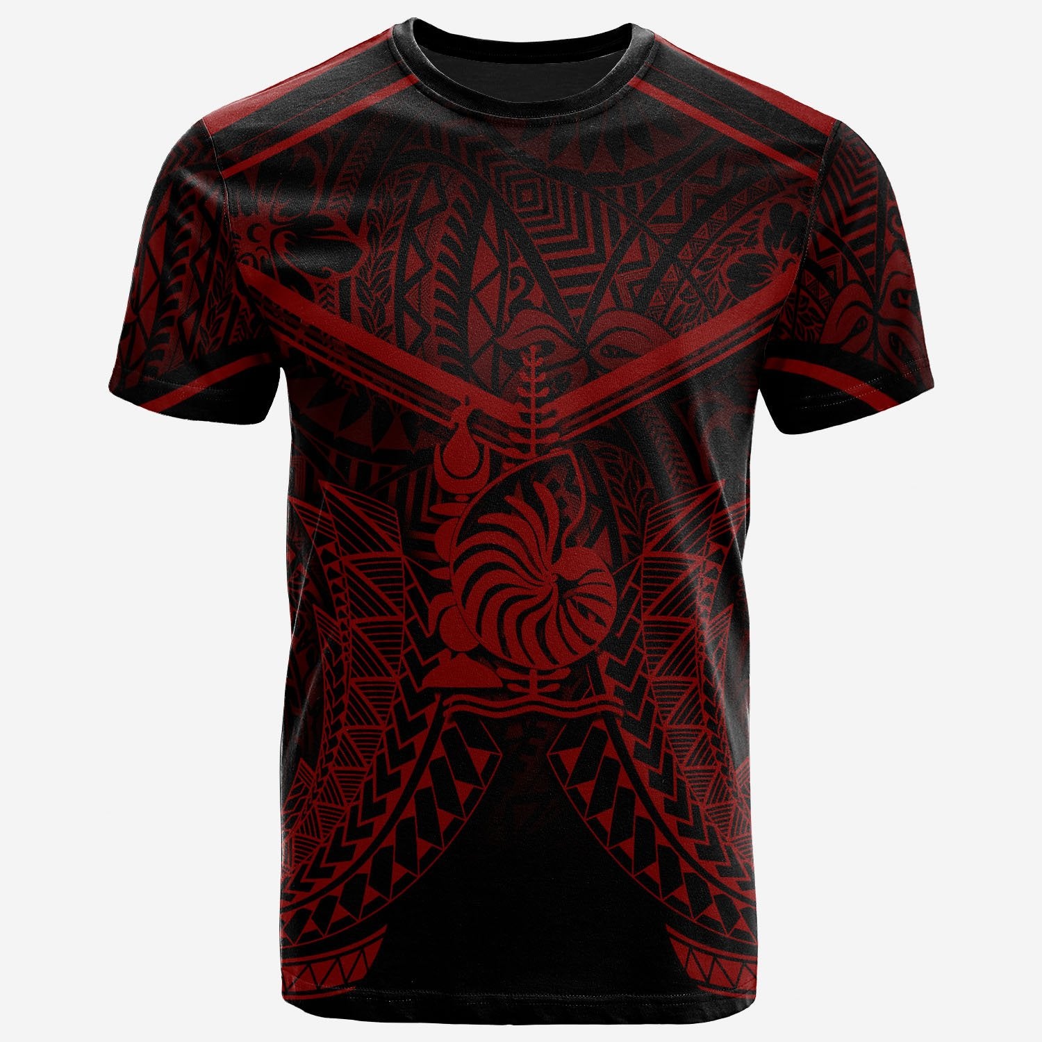 New Caledonia T Shirt New Caledonia Seal With Red Line Style Unisex Black - Polynesian Pride