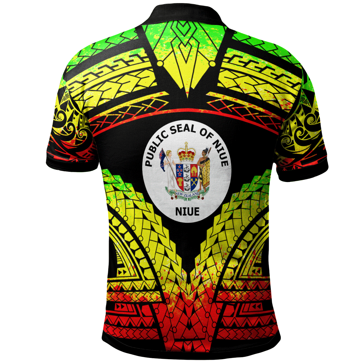 Niue Polo Shirt A Piece Of My Heart - Polynesian Pride