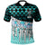 Niue Polo Shirt Coconut Leaves Weave Pattern Blue Unisex Blue - Polynesian Pride