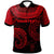 Niue Custom Polo Shirt Unique Serrated Texture Red Unisex Red - Polynesian Pride