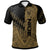 Niue Polo Shirt Gold Color Symmetry Style Unisex Black - Polynesian Pride