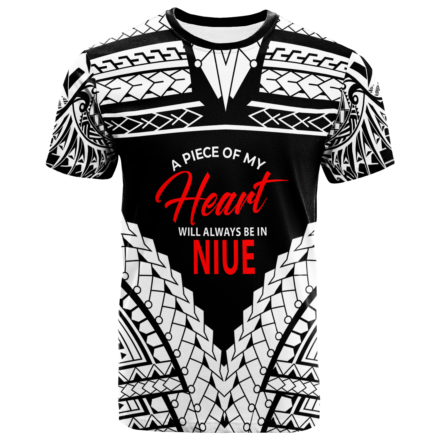 Niue T Shirt A Piece Of My Heart Unisex White - Polynesian Pride