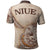 Niue Polo Shirt Hibiscus Flowers Vintage Style - Polynesian Pride