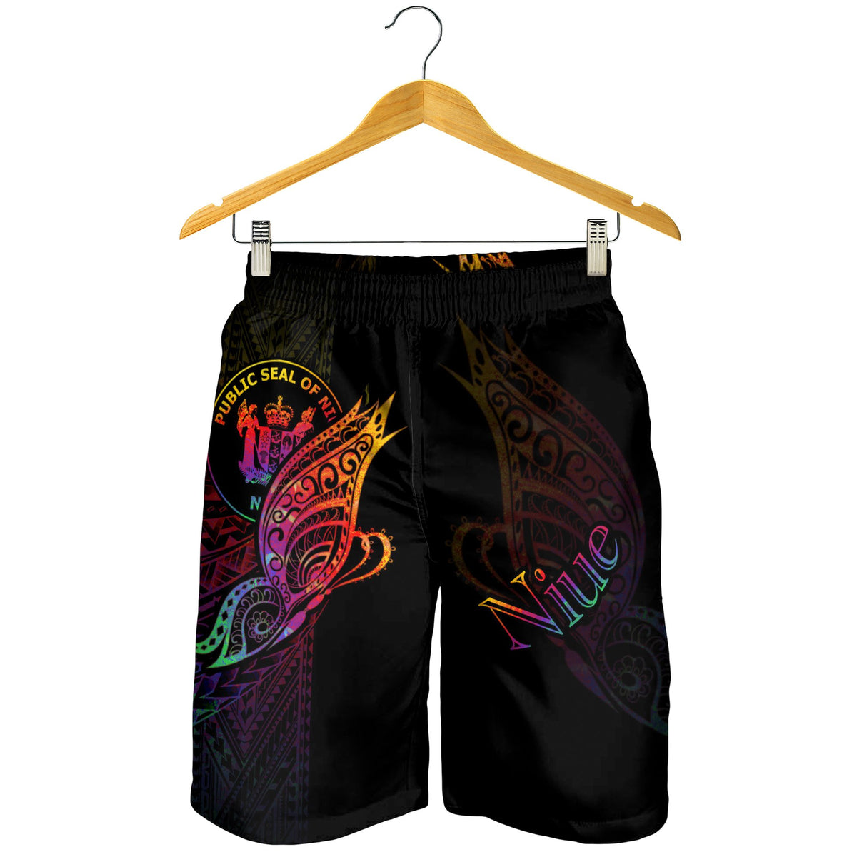 Niue Men's Shorts - Butterfly Polynesian Style - Polynesian Pride